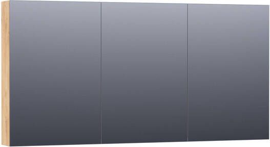 Saniclass Dual Spiegelkast 140x70x15cm verlichting geintegreerd 3 links- rechtsdraaiende spiegeldeur MFC nomad 7197