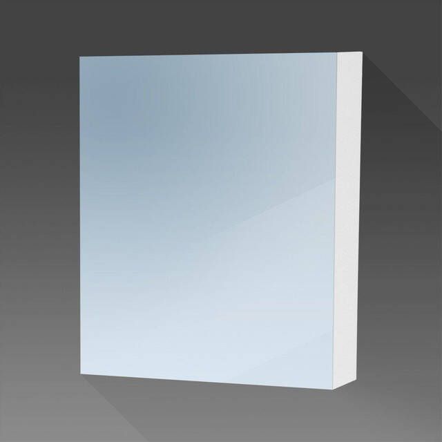 IChoice Dual spiegelkast 60x70cm indirecte LED verlichting binnen onder mat wit rechtsdraaiend