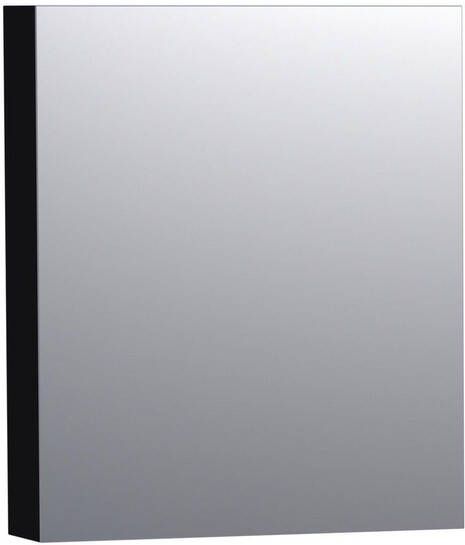 IChoice Dual spiegelkast 60x70cm indirecte LED verlichting binnen onder mat zwart rechtsdraaiend
