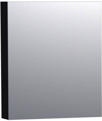 IChoice Dual spiegelkast 60x70cm indirecte LED verlichting binnen onder hoogglans zwart rechtsdraaiend