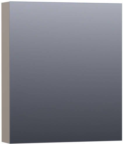 Saniclass Dual spiegelkast 60x70x15cm met 1 rechtsdraaiende spiegeldeur MDF mat Taupe 7169