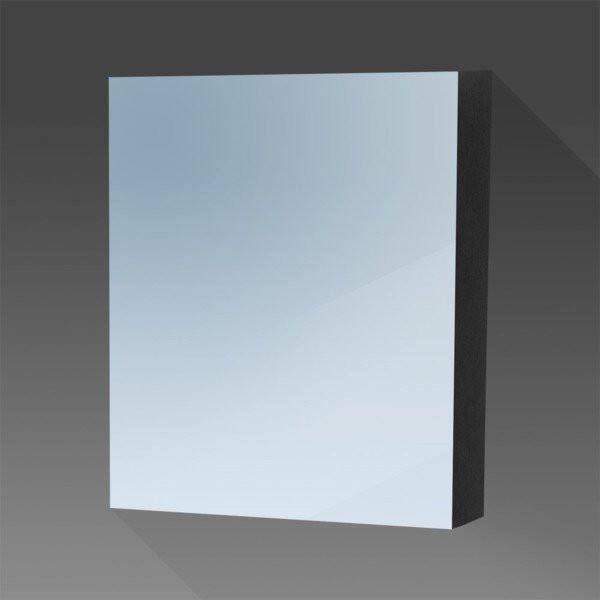 Saniclass Dual spiegelkast 60x70x15cm met 1 rechtsdraaiende spiegeldeur MFC Black Wood 7761