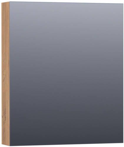 Saniclass Dual spiegelkast 60x70x15cm met 1 rechtsdraaiende spiegeldeur MFC Old Castle 7261