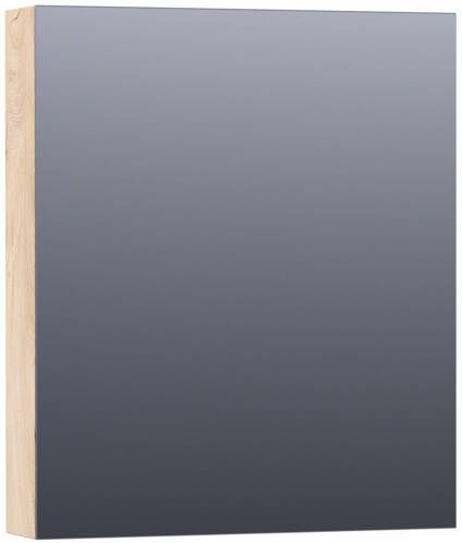 Saniclass Dual spiegelkast 60x70x15cm met 1 rechtsdraaiende spiegeldeur MFC Sahara 7187