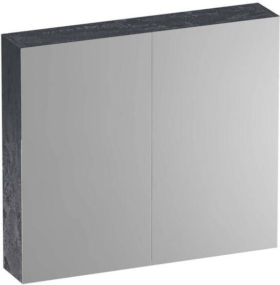 Saniclass Dual Spiegelkast 80x70x15cm 2 links- rechtsdraaiende spiegeldeur MFC Metal SK-DU80ME