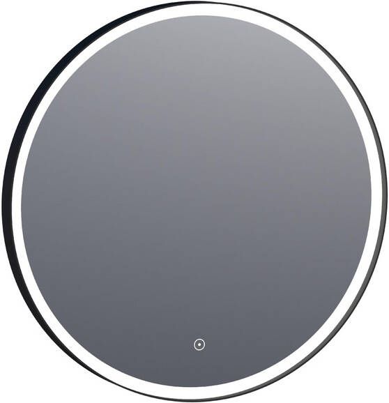 Saniclass Edge Spiegel rond 70x70cm verlichting zwart 3600