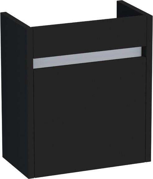 Saniclass Future Fonteinonderkast 40x45x22cm 1 linksdraaiende deur greep MDF mat zwart 1022