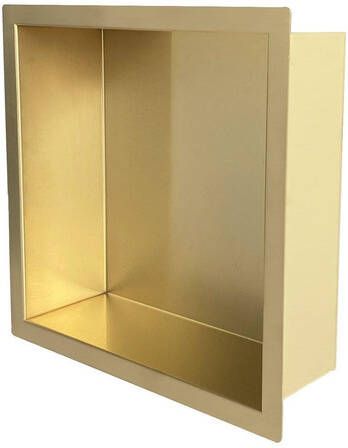 Saniclass Hide luxe inbouwnis 30x30x10cm met flens goud geborsteld sw655263