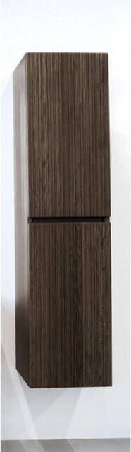 Saniclass Holz Hoge Kast 160cm 2 deuren greeploos donker eiken SW773965