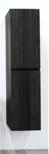 Saniclass Holz Hoge Kast 160cm 2 deuren greeploos zwartbruin SW773966