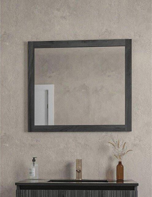 Saniclass Holz Spiegel 80x70cm zwartbruin SW773969