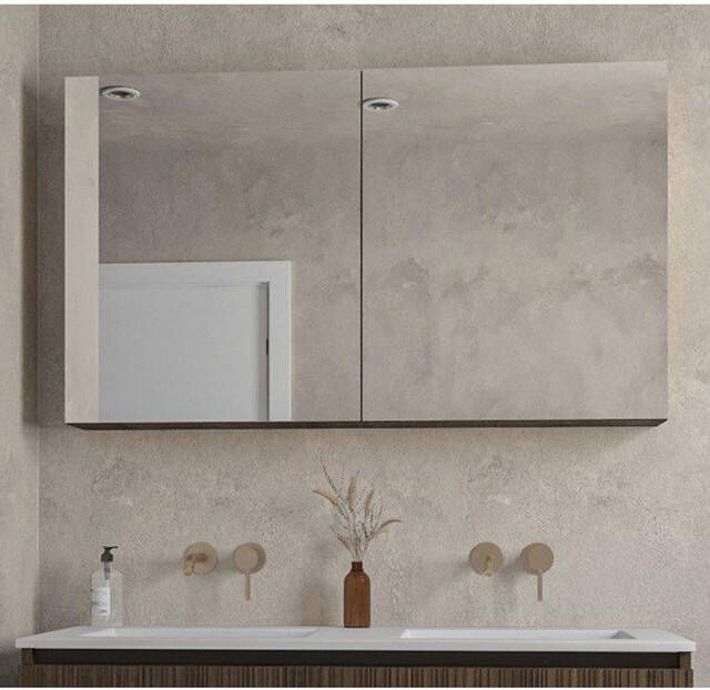 Saniclass Holz Spiegelkast 120x70cm donker eiken SW773986