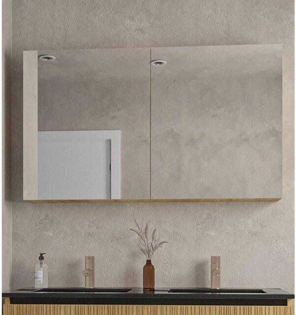 Saniclass Holz Spiegelkast 120x70cm eiken SW773985