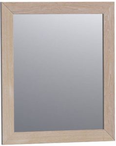 Saniclass Massief Eiken spiegel 60x70cm zonder verlichting rechthoek White oak 30060WOG