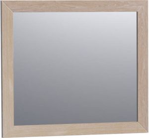 Saniclass Massief Eiken spiegel 80x70cm zonder verlichting rechthoek White oak 30090WOG