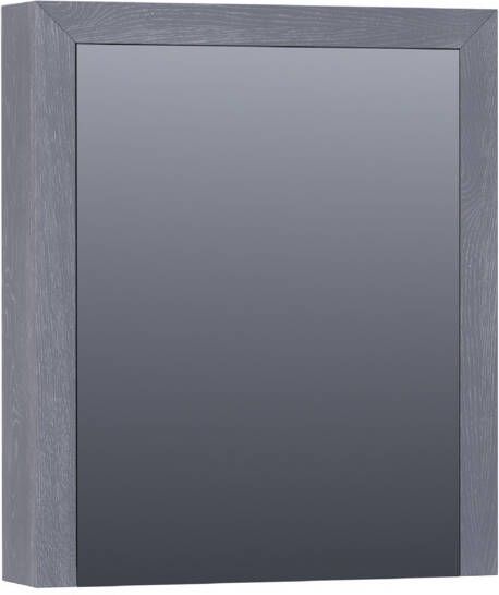 Saniclass Massief eiken spiegelkast 60x70x15cm met 1 rechtsdraaiende spiegeldeur Hout Purple oak 70451RPOG