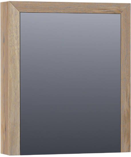 Saniclass Massief eiken spiegelkast 60x70x15cm met 1 rechtsdraaiende spiegeldeur Hout Vintage oak 70451RVOG