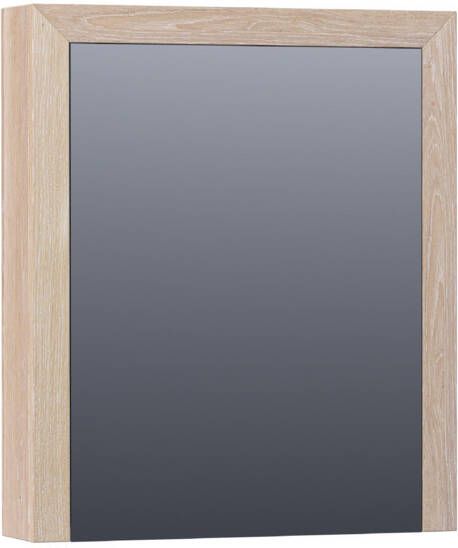 Saniclass Massief eiken spiegelkast 60x70x15cm met 1 rechtsdraaiende spiegeldeur Hout White oak 70451RWOG
