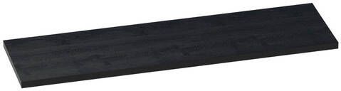 Saniclass MFC Wastafelblad 160x46x4cm zonder kraangat MFC black wood 2441-36
