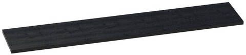 Saniclass MFC wastafelblad 240x46x4cm zonder kraangat MFC Black Wood 2443-36