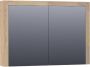 Saniclass natural wood Spiegelkast 100x70x15cm 2 links rechtsdraaiende spiegeldeuren hout grey oak 70481 - Thumbnail 1