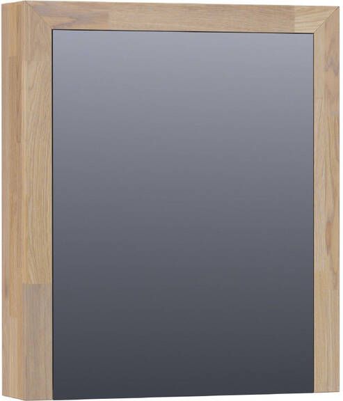 Saniclass natural wood Spiegelkast 60x70x15cm 1 rechtsdraaiende spiegeldeur hout grey oak 70451R