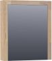 Saniclass natural wood Spiegelkast 60x70x15cm 1 rechtsdraaiende spiegeldeur hout grey oak 70451R - Thumbnail 1