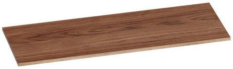 Saniclass natural wood Wastafelblad 120x46x2cm zonder kraangat hout natural walnut TB-WW120NWA