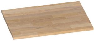 Saniclass Natural Wood wastafelblad 60x46x2cm zonder kraangat Hout Grey oak TB-NW60GO