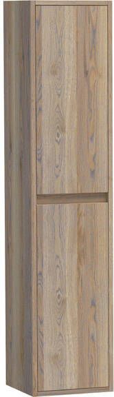 Saniclass Nexxt 160 Badkamerkast 160x35x35cm 2 links rechtsdraaiende deuren hout Vintage oak 7007VOG