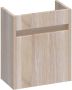 BRAUER Nexxt Fonteinonderkast 40x45x22cm 1 rechtsdraaiende deur greep doorlopende lamellen geborsteld hout white oak FO-NXRWO - Thumbnail 1