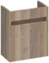 Saniclass Nexxt fonteinonderkast 40x45x22cm met 1 rechtsdraaiende deur met greep doorlopende lamellen geborsteld hout Purple Oak FO-NXRPO - Thumbnail 1