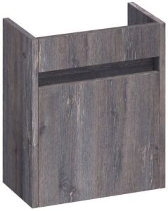 Saniclass Nexxt fonteinonderkast 40x45x22cm met 1 rechtsdraaiende deur met greep MFC Grey Canyon FO-NXRGC