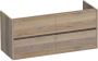 Brauer Nexxt Wastafelonderkast 120x46x55cm 4 greeploze softclose lades 2 sifonuitsparingen hout Vintage oak 1074VOG - Thumbnail 1