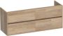 BRAUER Nexxt Wastafelonderkast 140x46x55cm 4 greeploze softclose lades 2 sifonuitsparingen hout grey oak OK-NWN140GO - Thumbnail 1