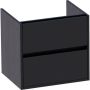 Brauer Nexxt Wastafelonderkast 60x46x55cm 2 greeploze softclose lades 1 sifonuitsparing MFC black wood 1416 - Thumbnail 1
