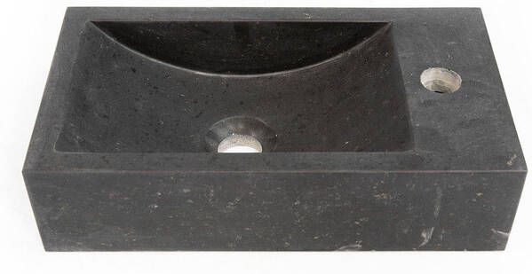 Saniclass Noche Fontein 22x40x10cm natuursteen donker GXB 220x400x100 Small L R