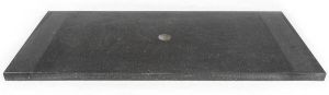 Saniclass Noche wastafelblad 100x46cm met 0 kraangaten 1 sifonuitsparing basalt gepolijst