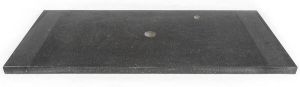 Saniclass Noche wastafelblad 100x46cm met 1 kraangat 1 sifonuitsparing basalt gepolijst