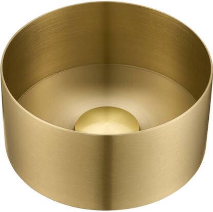 Saniclass ONE Waskom 21x21x10 RVS Geborsteld messing (goud) SP-WB21A-Brushed Brass