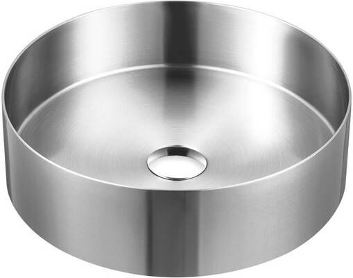 Saniclass ONE Waskom 36x36x11cm RVS Geborsteld RVS SP-WB36A-Brushed