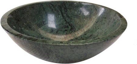 Saniclass Pesca Indian Green Waskom 43x43x13.5cm rond marmer groen BMSB-014