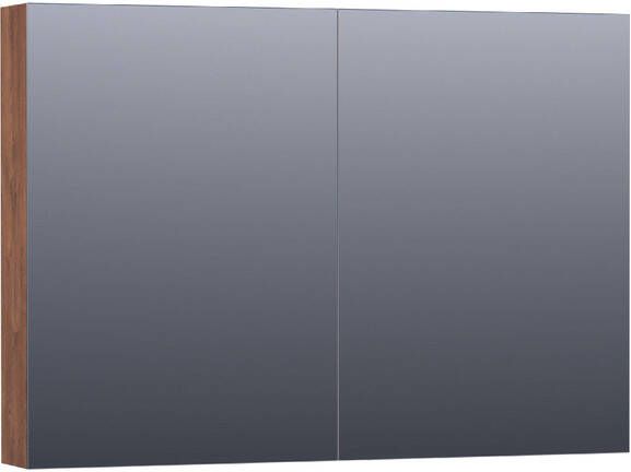 BRAUER Plain Spiegelkast 100x70x15cm 2 links rechtsdraaiende spiegeldeuren MFC viking shield SK-PL100VS - Foto 1