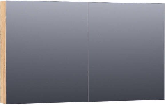 Saniclass Plain Spiegelkast 120x70x15cm 2 links rechtsdraaiende spiegeldeuren MFC nomad SK-PL120NM