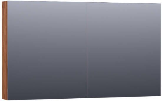 Saniclass Plain spiegelkast 120x70x15cm met 2 links- en rechtsdraaiende spiegeldeuren Hout Natural walnut SK-PL120NWA