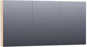 Saniclass Plain spiegelkast 140x70x15cm met 3 links- en rechtsdraaiende spiegeldeuren MFC Sahara SK-PL140SH