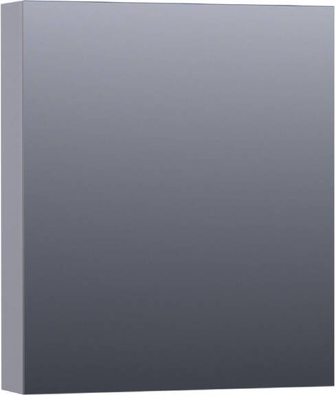 Saniclass Plain Spiegelkast 60x70x15cm 1 linksdraaiende spiegeldeur MDF mat grijs SK-PL60LMG