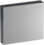 BRAUER Plain Spiegelkast 80x70x15cm 2 links rechtsdraaiende spiegeldeuren MFC Metal SK-PL80ME - Thumbnail 1