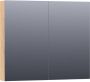 Saniclass Plain Spiegelkast 80x70x15cm 2 links rechtsdraaiende spiegeldeuren MFC nomad SK-PL80NM - Thumbnail 1