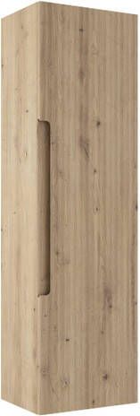 Saniclass Prime Balance Hoge Kast 120x34.5x34.5cm 1 deur rustiek eiken MDF RC 074822